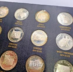 The Franklin Mint States of the Union Sterling Silver Proof Medals Complete Set