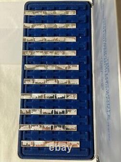 The Franklin Mint Sterling Silver International Locomotive Miniature Collection