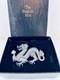 The Franklin Mint Sterling Silver Rhinestone The Year Of The Dragon Brooch Withbox