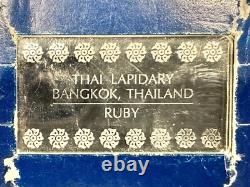 The Franklin Mint Thai Lapidary Bangkok Thailand 925 Sterling Silver Bar & Ruby