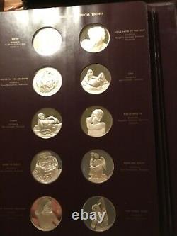 The Franklin Mint The Genius Of Michael Angelo Sterling Silver 60 Coin Set