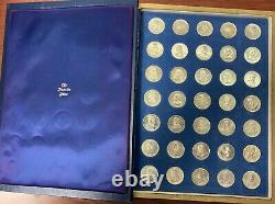 The Franklin Mint Treasury Of Presidental Commemorative Medals 35 Silver Pieces