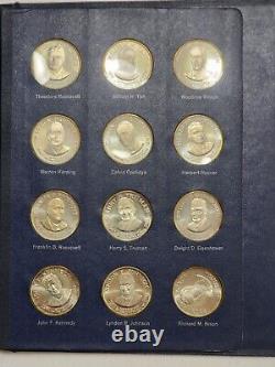 The Franklin Mint Treasury Of Presidential Sterling Silver. 925 Complete Set