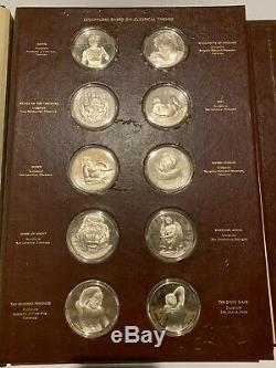 The Genius of Michelangelo Silver 60 Coins. Franklin Mint 1970. 75.6 oz silver