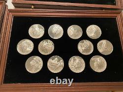 The Genius of Rembrandt Franklin Mint's Sterling Silver 50 Medallions withcase