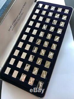 The Great Airplaines Sterling Silver Miniature Ingot Franklin Mint 50 pc. Set