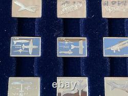 The Great Airplanes Sterling Silver 50 Miniatures Collection in Presentation Box