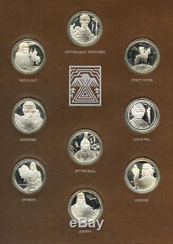 The Great American Indian Chiefs Sterling Silver Medal Collection Franklin Mint