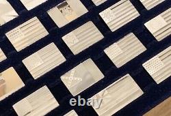 The Great Flags Of America Franklin Mint 1974 Sterling Silver 42 Piece Set