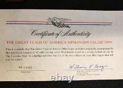 The Great Flags Of America Franklin Mint 1974 Sterling Silver 42 Piece Set