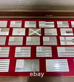 The Great Flags Of America Franklin Mint Sterling Silver Proof Set 104 Troy oz