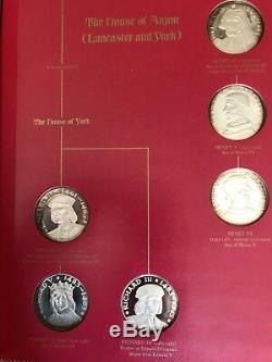 The Kings & Queens of England 1ST Edition Sterling Silver Proof Franklin Mint