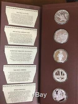 The Medallic History Of The American Indian Franklin Mint. Full Set+info Tags