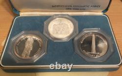The Nations Monuments Set of 3 Silver Medallions International Numismatic Agency