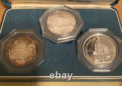 The Nations Monuments Set of 3 Silver Medallions International Numismatic Agency