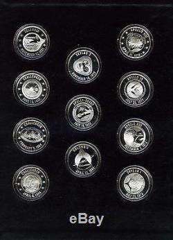 The Official American Space Flight Sterling Silver Anniversary Medals with COAs
