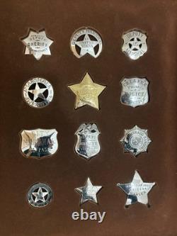 The Official Badges Of The Great Western Lawmen/ Franklin Mint/Sterling Silver