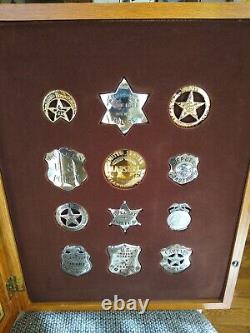 The Official Badges of the Great Western Lawmen, Franklin Mint, Sterling Silver