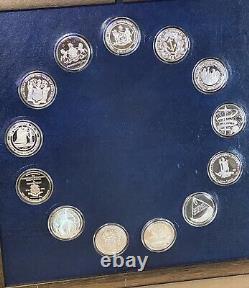 The Official Bicentennial Medals of the Thirteen Original States WithCOA Sliver