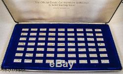 The Official Classic Cars Silver Miniature Collection By Franklin Mint 1980