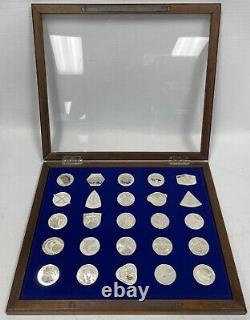 The Official NASA Manned Space Flight Emblems 20 Sterling Pieces Franklin Mint