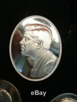 The Profiles In Courage Cameo Collection Franklin Mint -9 Oval Sterling Ingots