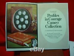 The Profiles In Courage Cameo Collection Franklin Mint -9 Oval Sterling Ingots