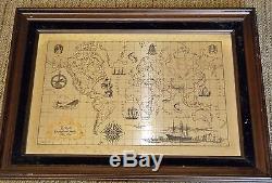 The Royal Geographical Society STERLING Silver World Map The Franklin Mint