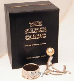 The Silver Circus THE PERFORMING SEAL Franklin Mint Brastoff sculpture sterling