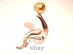 The Silver Circus THE PERFORMING SEAL Franklin Mint Brastoff sculpture sterling