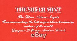 The Silver Mint Nations Ingot Set Of 12.999 Fine Silver 241.6g Total A9544
