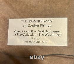 The Westerners by Gordon Phillips Set of 4 Franklin Mint Silver Sculptures