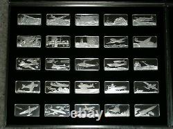The official Air and Space Ingot Collection- 100 Silver Bars/Ingots 93 troy oz
