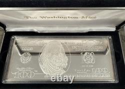 The washington Mint 1998 100$ bill 4 oz silver