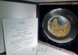 Thomas Jefferson Bicentennial Independence 24K Gold Plate Silver Franklin Mint