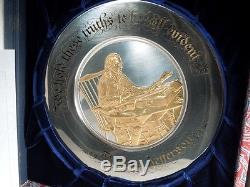 Thomas Jefferson Bicentennial Independence 24K Gold Plate Silver Franklin Mint