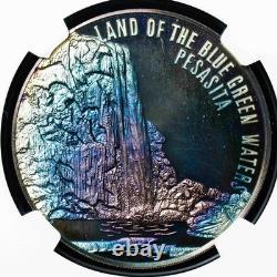 Toned 1971 Silver Franklin Mint Havasupai Tribe Pesasita? Ngc Pf 66 Ultra Cameo