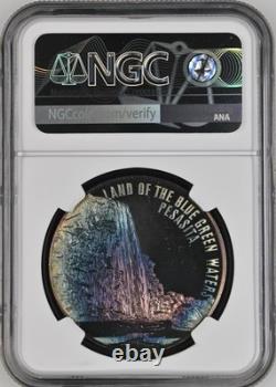 Toned 1971 Silver Franklin Mint Havasupai Tribe Pesasita? Ngc Pf 66 Ultra Cameo