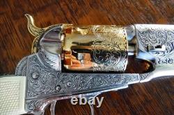 Toy Franklin Mint General George Custer's. 36 Caliber Gold And Silver Revolver