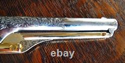 Toy Franklin Mint General George Custer's. 36 Caliber Gold And Silver Revolver
