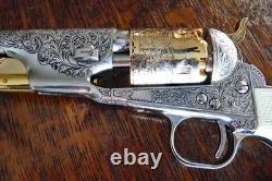 Toy Franklin Mint General George Custer's. 36 Caliber Gold And Silver Revolver