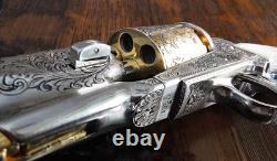 Toy Franklin Mint General George Custer's. 36 Caliber Gold And Silver Revolver