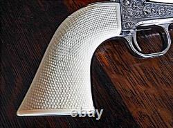 Toy Franklin Mint General George Custer's. 36 Caliber Gold And Silver Revolver