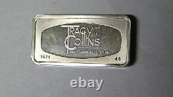 Tracy Collins Bank Salt Lake City Utah 2 oz. 925 Silver Bar 1971 Franklin Mint