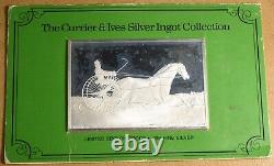 Trotting Stallion From Currier & Ives. 999 Silver Ingot Collection