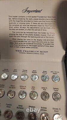 USA Presidential Mini Coin Set Sterling Silver Franklin Mint Collectors Dream