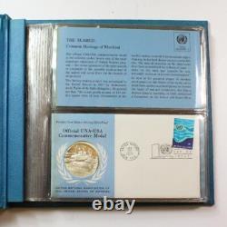 United Nations First Day Covers Complete 1st ed. Medallic & Stamp Album 1971