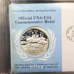 United Nations First Day Covers Complete 1st ed. Medallic & Stamp Album 1971
