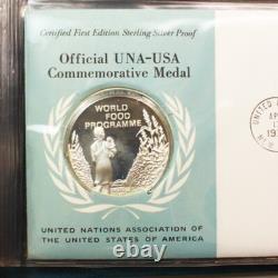 United Nations First Day Covers Complete 1st ed. Medallic & Stamp Album 1971