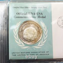 United Nations First Day Covers Complete 1st ed. Medallic & Stamp Album 1971